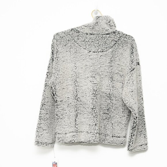 NFL Minnesota Vikings. Gray Sherpa Quarter-Zip Pullover Jacket. - Picture 5 of 7